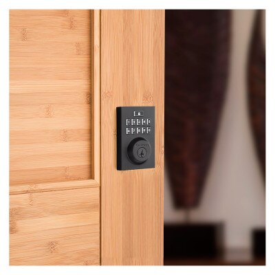 Kwikset SmartCode 914 Zigbee Contemporary Deadbolt with Home Connect, Matte Black